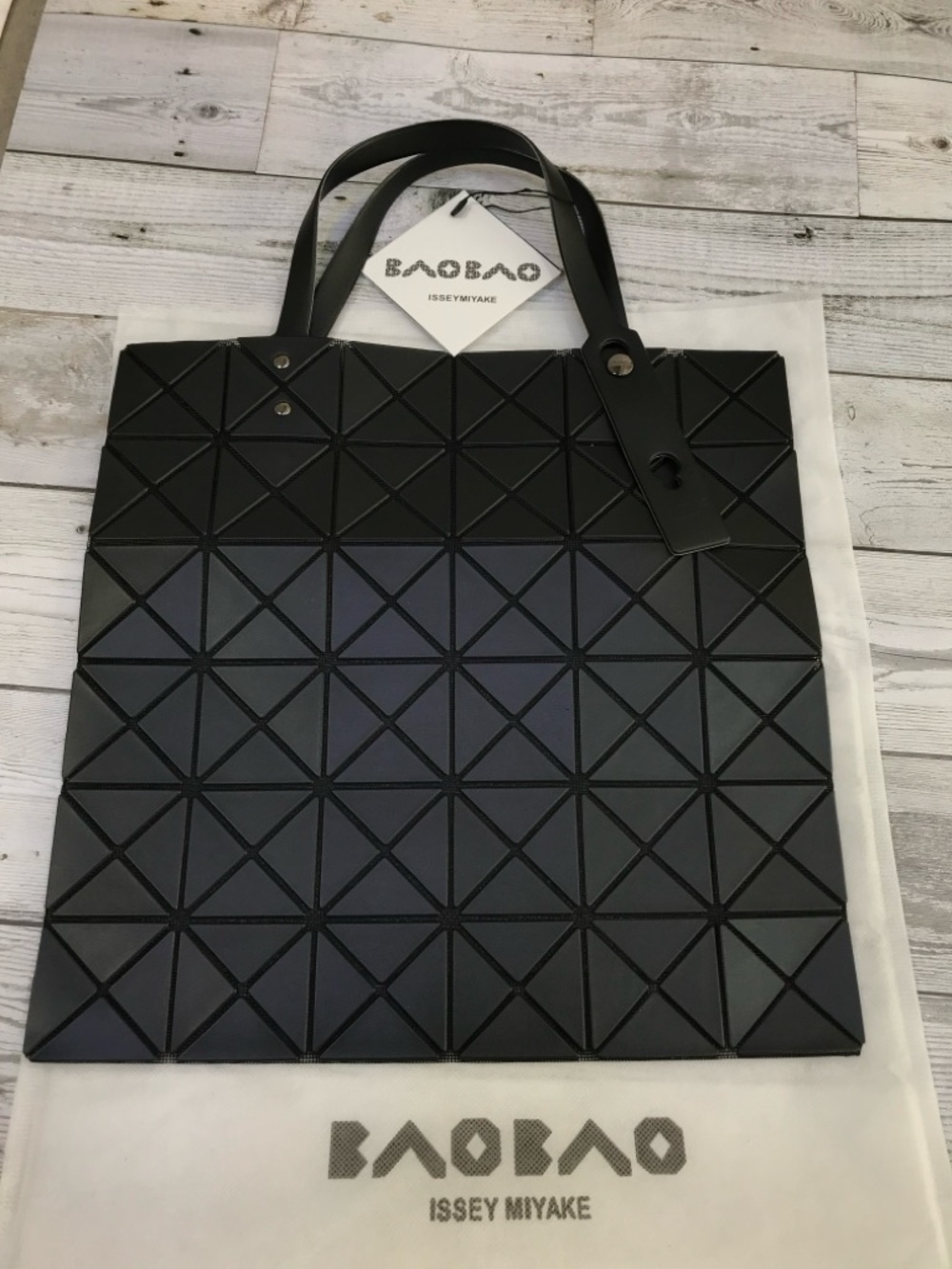 Issey Miyake Black Geometric Tote - Picture 3 of 8